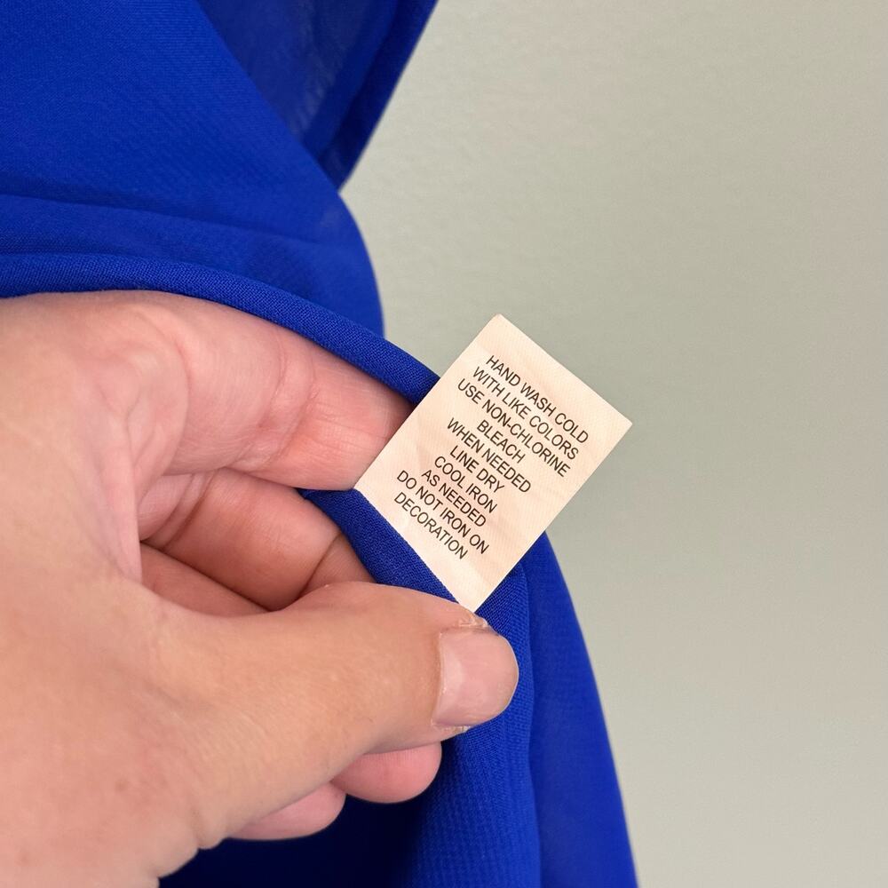 Club Z Collection Swimwear Cover Up Kaftan Dress XL Royal Blue Embellished NWT - Picture 6 of 8